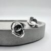 handcrafted-water-cast-silver-stud-earrings-organic-design