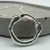 handcrafted sterling silver spiral pendant necklace on fine chain – melted silver, hallmarked, artisan jewellery