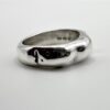 handmade solid silver organic molten band ring minimalist jewellery”