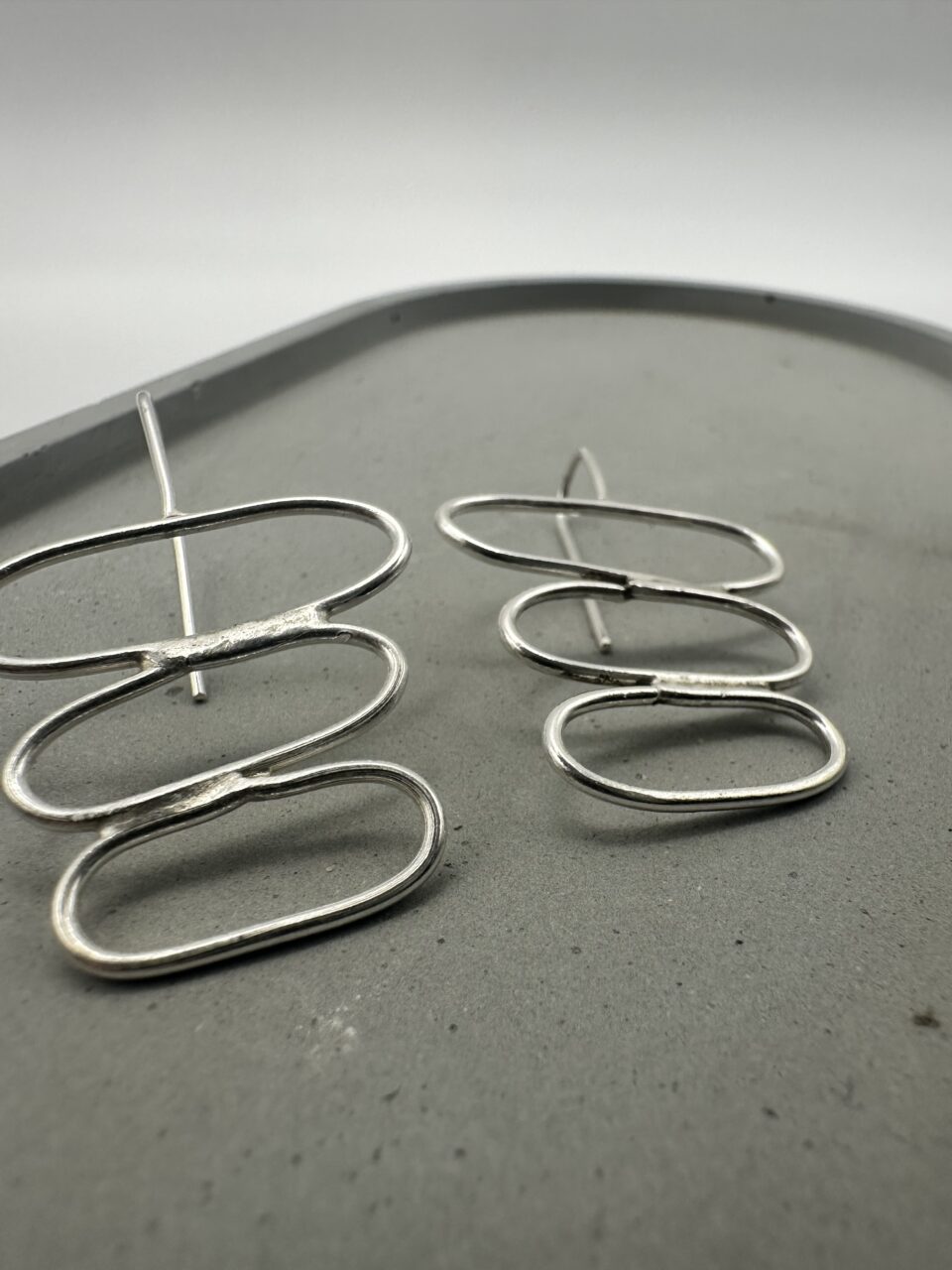 Triple Oval Dangle Earings1