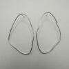 Bohdee large recycled silver organic stud earrings with flowing irregular outlines and a polished finish.